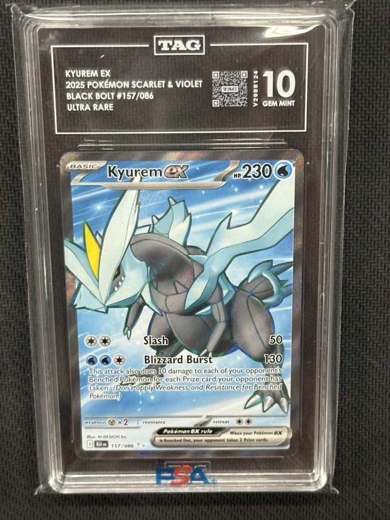 Kyurem EX Pokemon Black Bolt Ultra Rare TAG 10 PSA #157/086 Kyurem EX Pokemon Black Bolt Ultra Rare TAG 10 PSA #157/086