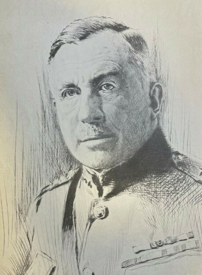 1927 Vintage Magazine Illustration General Leonard Wood Governor of Philippines