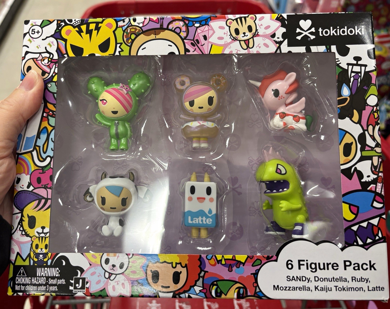 tokidoki 6 Figure Pack Jazwares Sandy Donutella Ruby Mozzarella Kaiju Latte