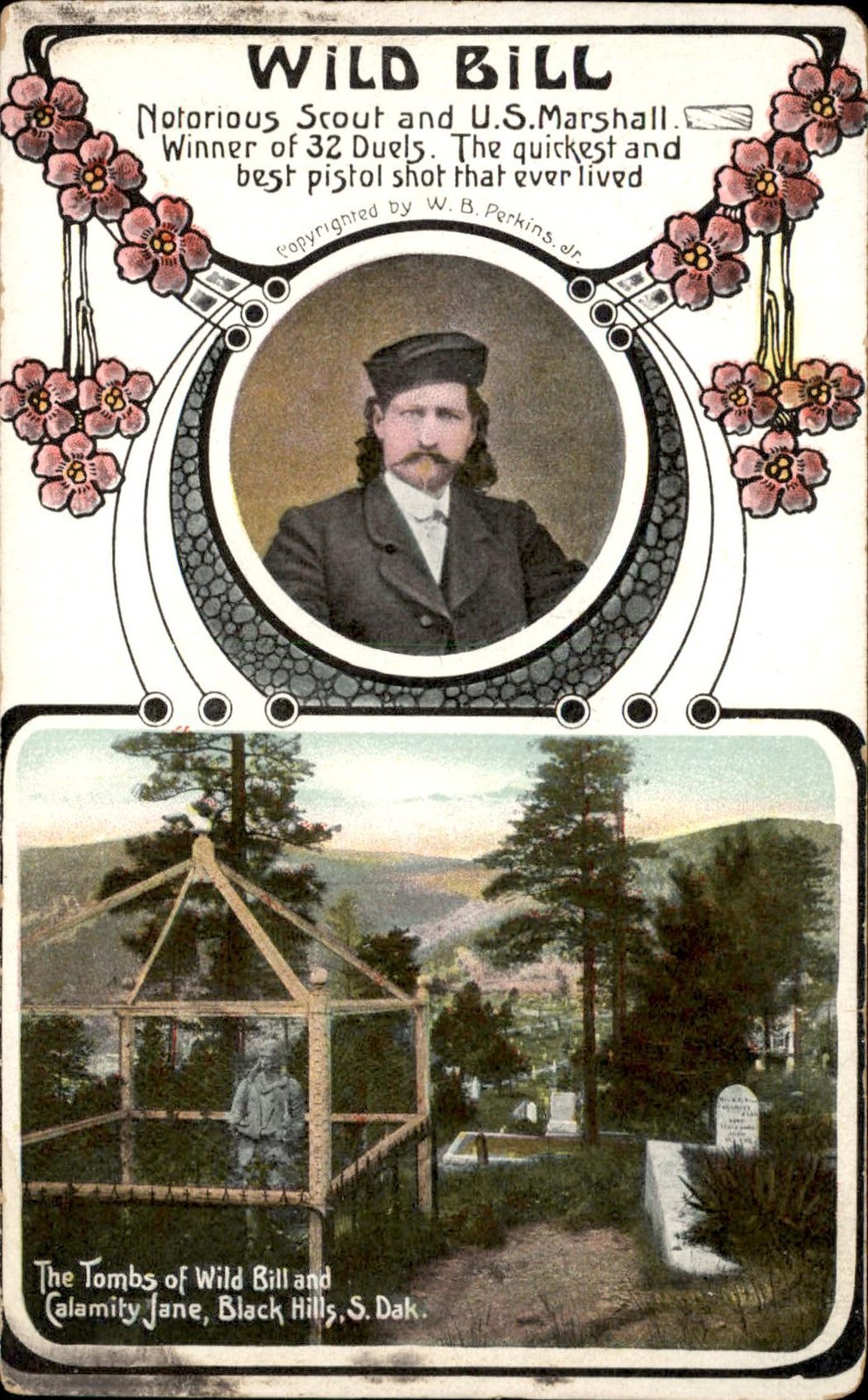 Wild Bill Hickok Memorial SCARCE c1900s-10s Vintage Postcard bhn Wild Bill Hickok Memorial SCARCE c1900s-10s Vintage Postcard bhn