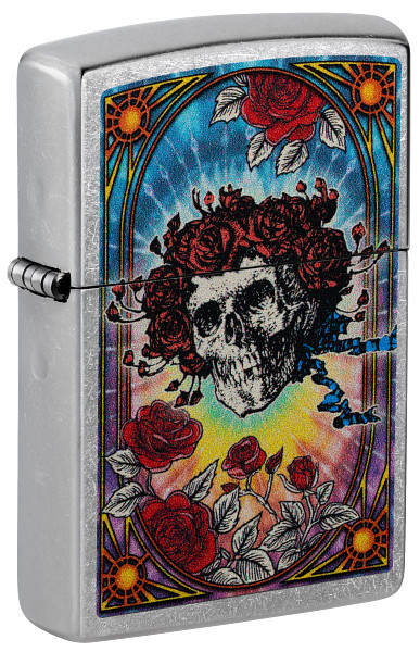 Zippo 47248, Grateful Dead Design, Street Chrome Finish Lighter, NEW Zippo 47248, Grateful Dead Design, Street Chrome Finish Lighter, NEW