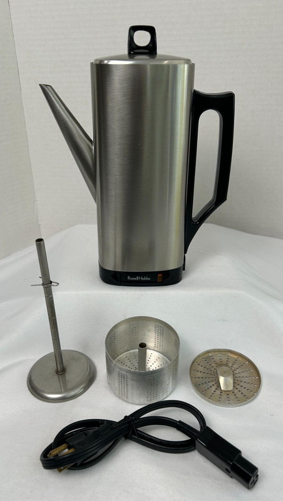 Vintage Russell Hobbs C3010 Electric Percolator Coffee Pot Stainless 120V Tested Vintage Russell Hobbs C3010 Electric Percolator Coffee Pot Stainless 120V Tested