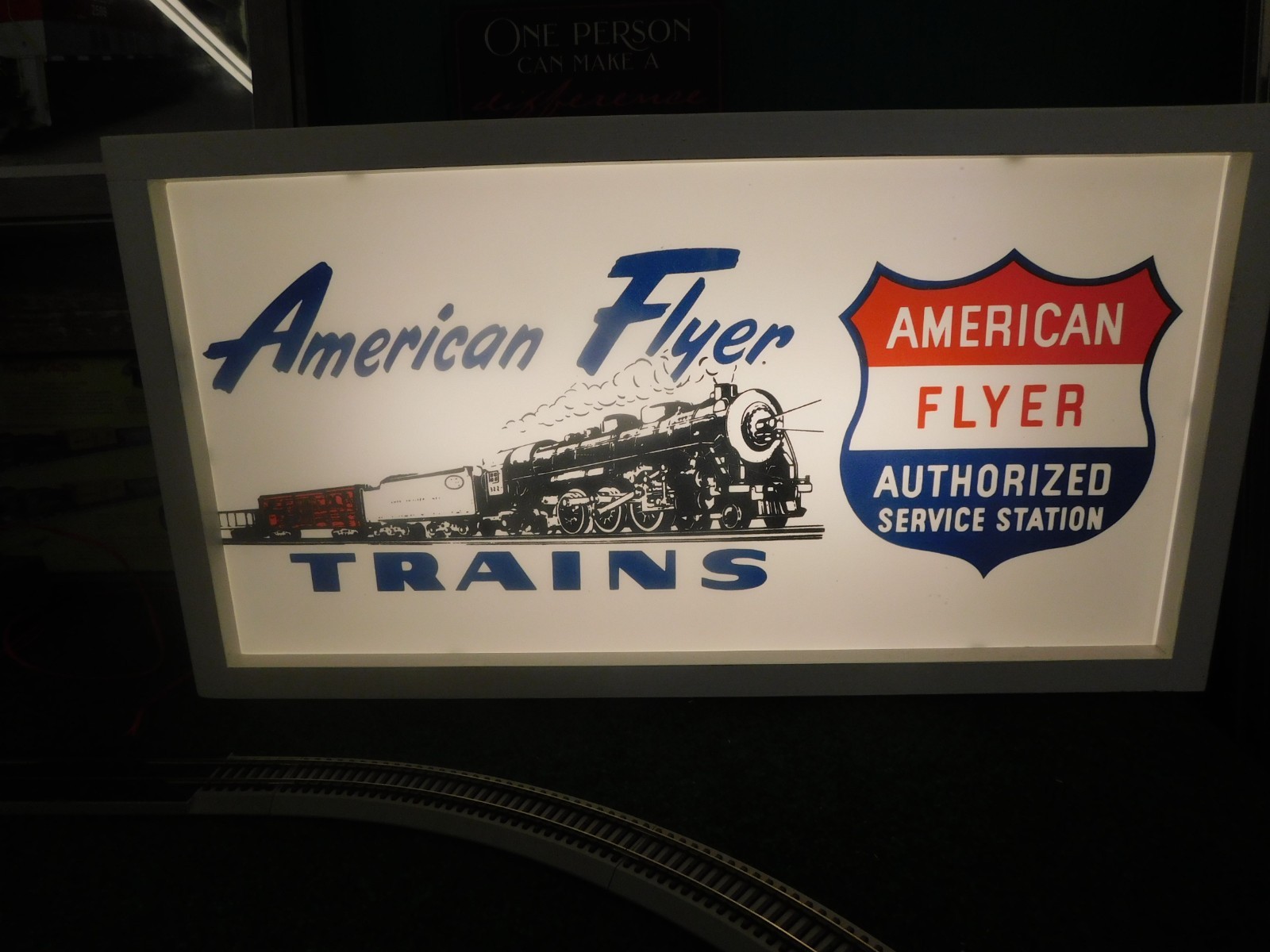 AMERICAN FLYER REPRODUCTION LIGHTED SIGN AMERICAN FLYER REPRODUCTION LIGHTED SIGN