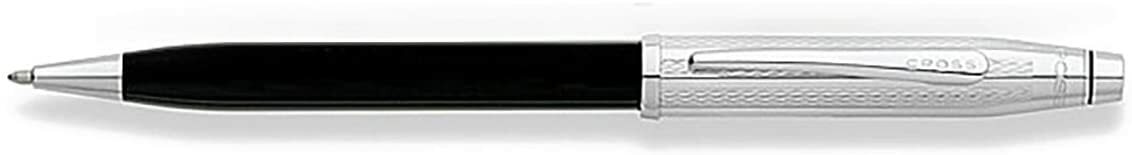 Cross Century II Diamond Pattern Chrome and Black Lacquer Ball Pen (AT0082WG-91) Cross Century II Diamond Pattern Chrome and Black Lacquer Ball Pen (AT0082WG-91)
