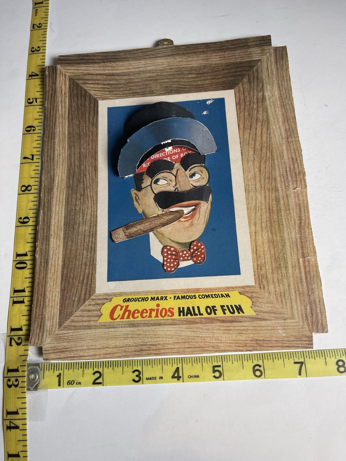 Vintage 1949 Cheerios Hall Of Fun 3D Cardboard Display Premium Groucho Marx