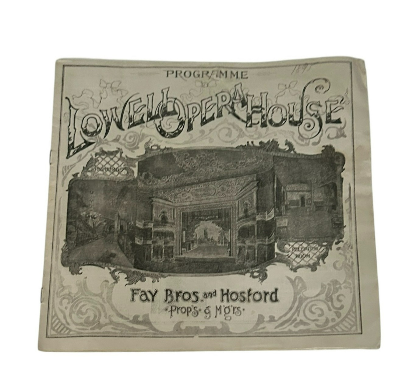 Antique Lowell Opera House Programme 1895 The Cotton King Fay Bros & Hosford MA
