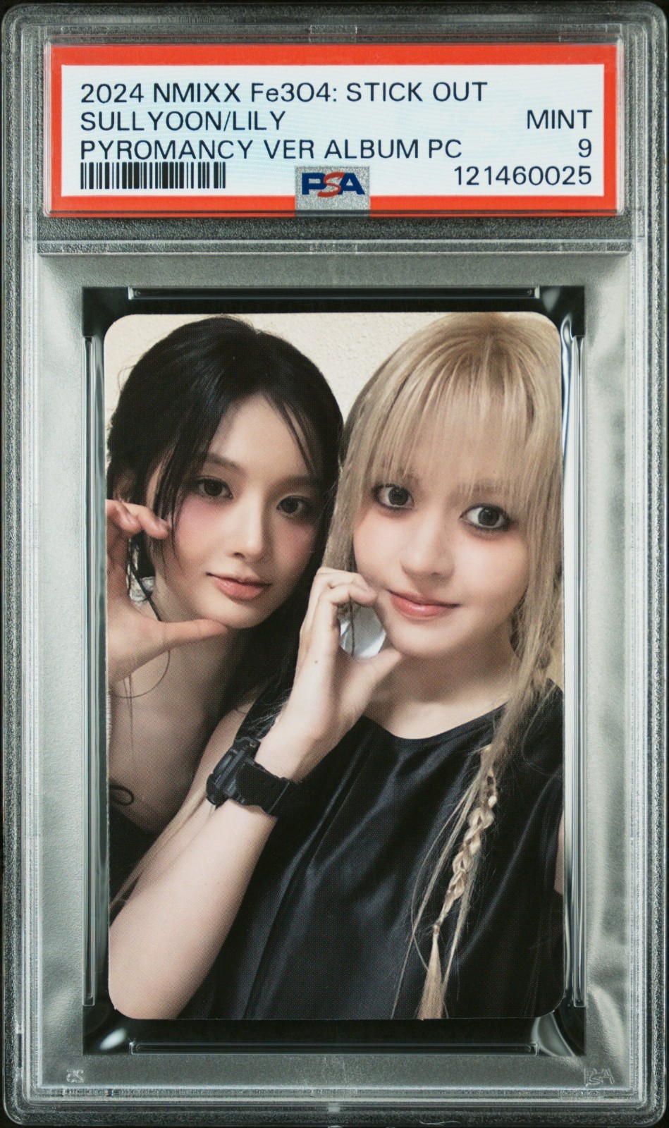 2024 NMIXX SULLYOON & LILY • PSA 9 • Fe3O4: STICK OUT Pyromancy Ver. Photocard