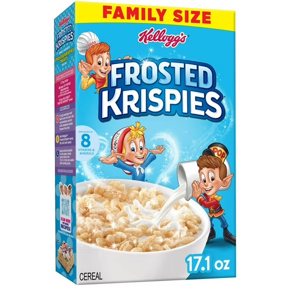 Kellogg's Frosted Krispies Frosted Flavor Breakfast Cereal, Kids Snacks Kellogg's Frosted Krispies Frosted Flavor Breakfast Cereal, Kids Snacks