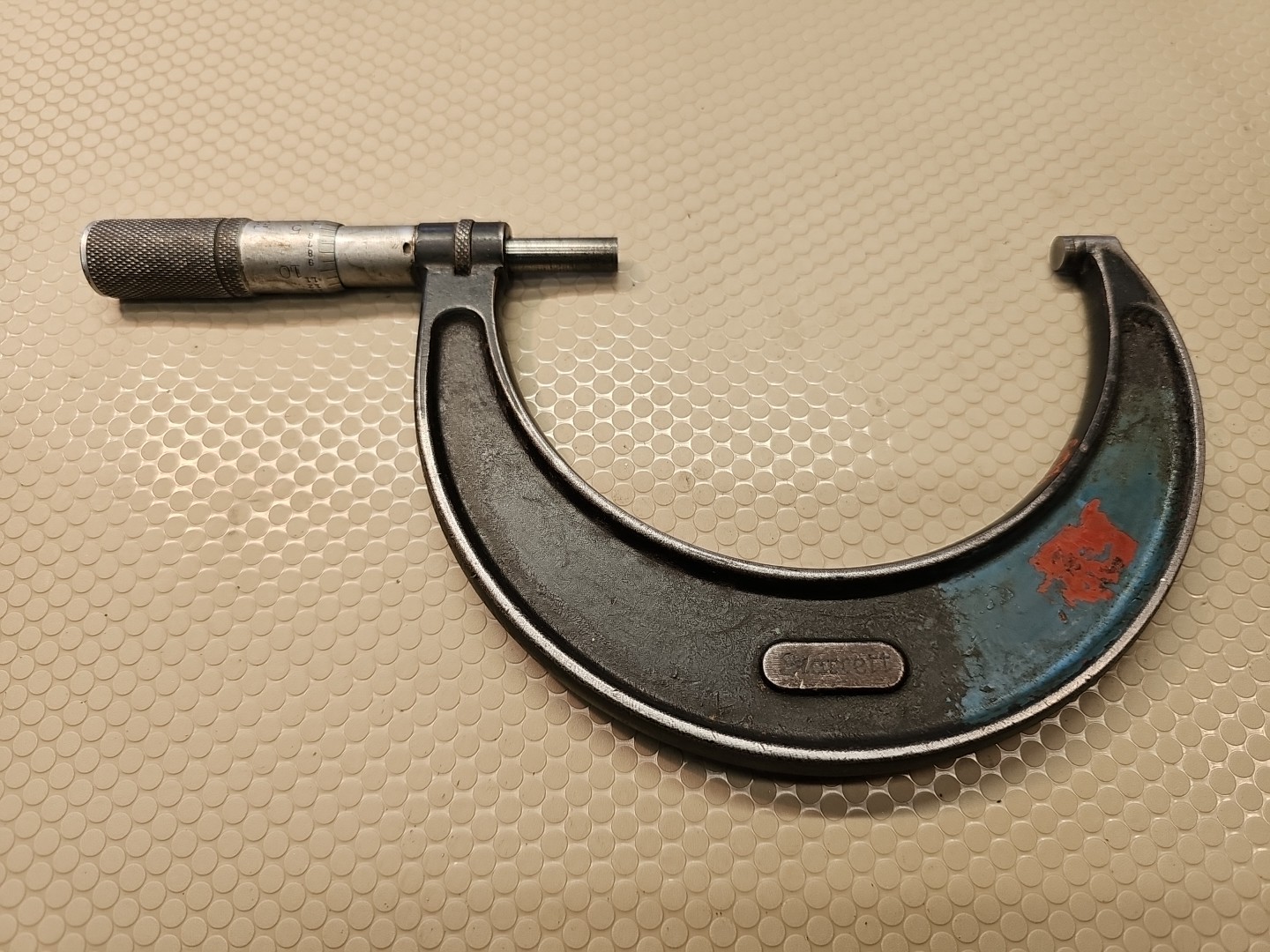 L. S. Starrett No. 436 3-4” Outside Micrometer w/Ratchet Stop, Locking & Wrench 