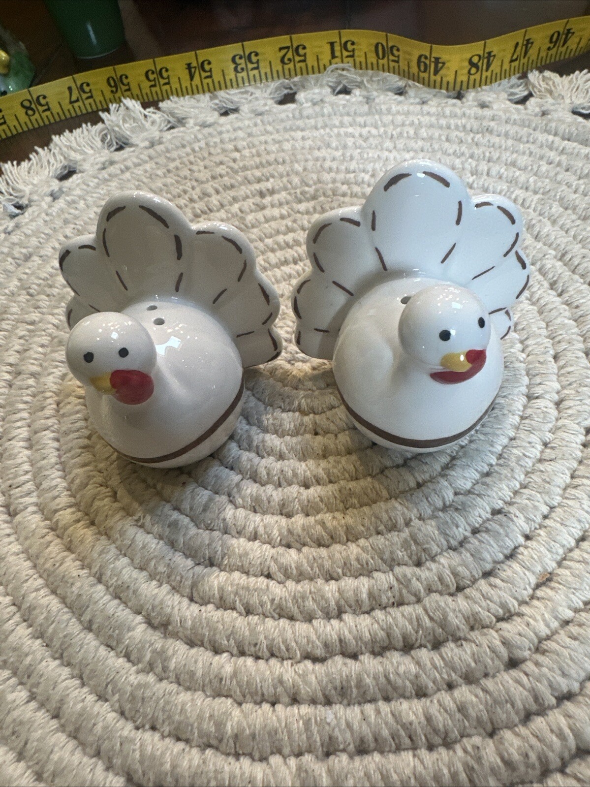 Transpac ? Thanksgiving Holiday Turkey Salt & Pepper Shakers Pair Set