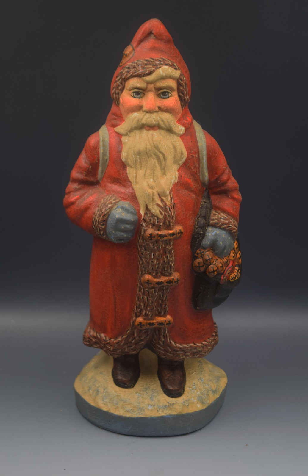 1997 VAILLANCOURT FOLK ART FATHER CHRISTMAS WITH CHILDREN IN SACK 9739 #4 LG 11