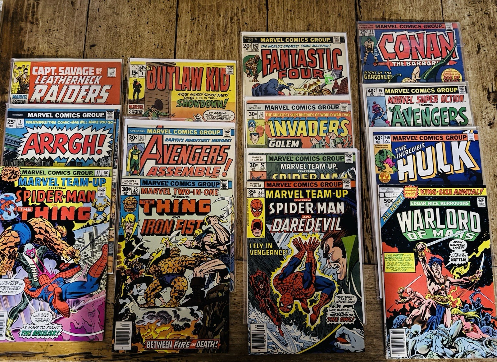 Lot Of  14 Different 1970s Marvel Comics Various Titles Avengers, Thing & More