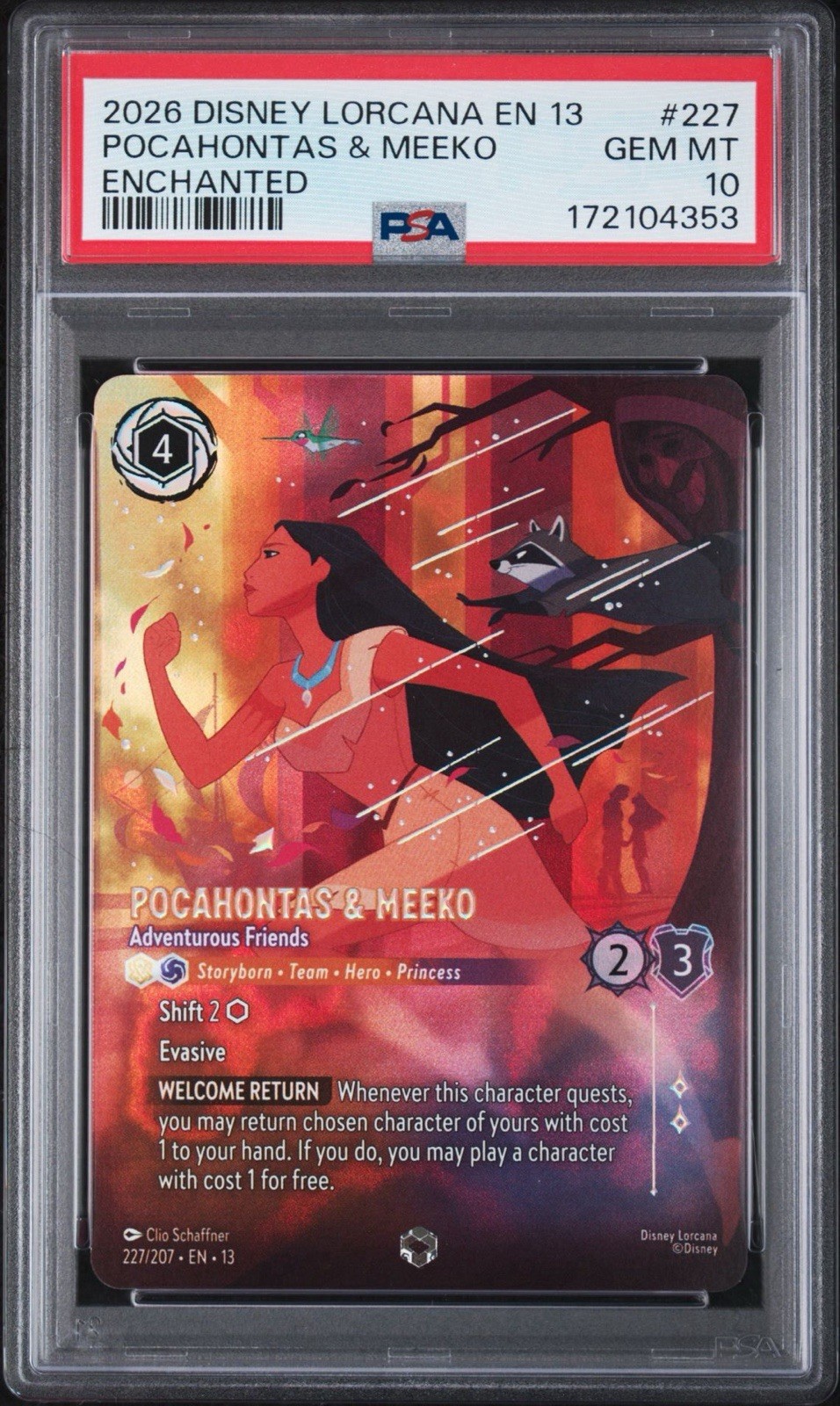 2026 Disney Lorcana Attack Of The Vine Pocahontas & Meeko Enchanted PSA 10 2026 Disney Lorcana Attack Of The Vine Pocahontas & Meeko Enchanted PSA 10