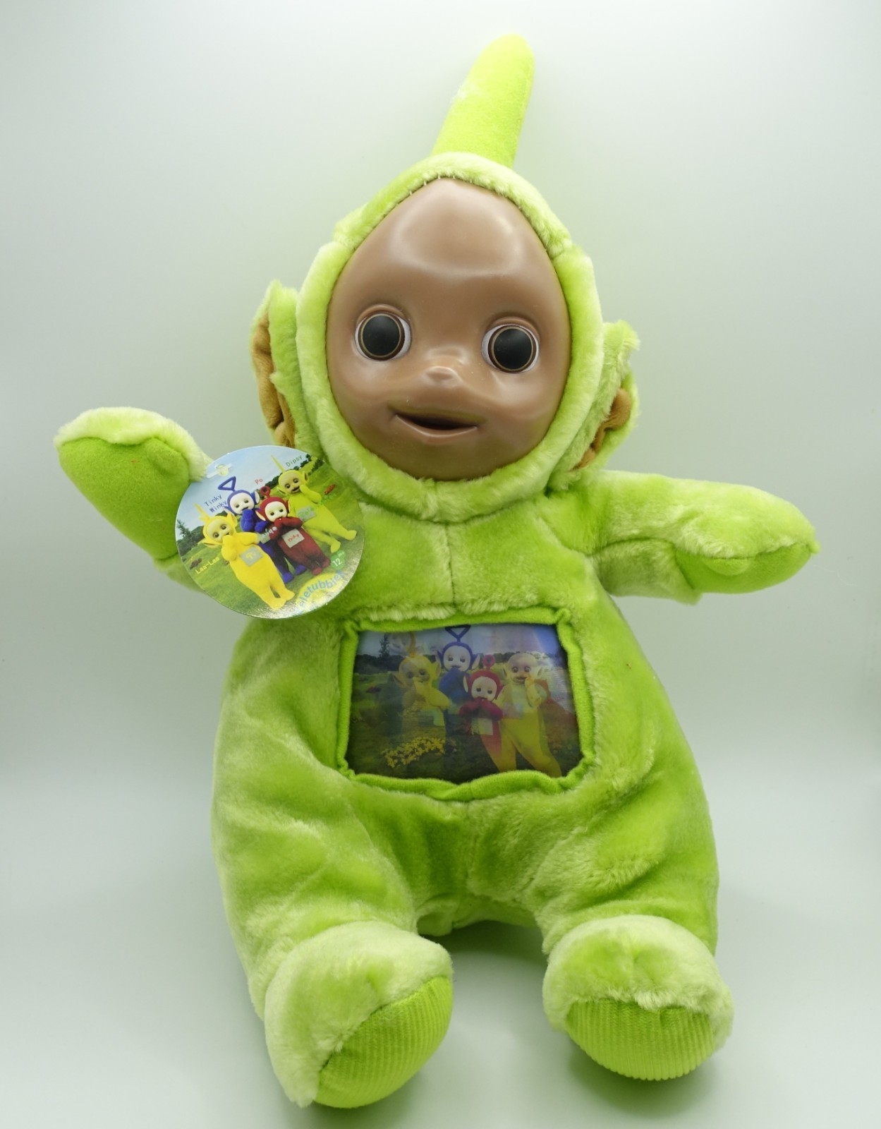 Vintage 1996 Tomy Teletubbies Dipsy Plush Doll Hologram Tummy New With Tags BBC Vintage 1996 Tomy Teletubbies Dipsy Plush Doll Hologram Tummy New With Tags BBC