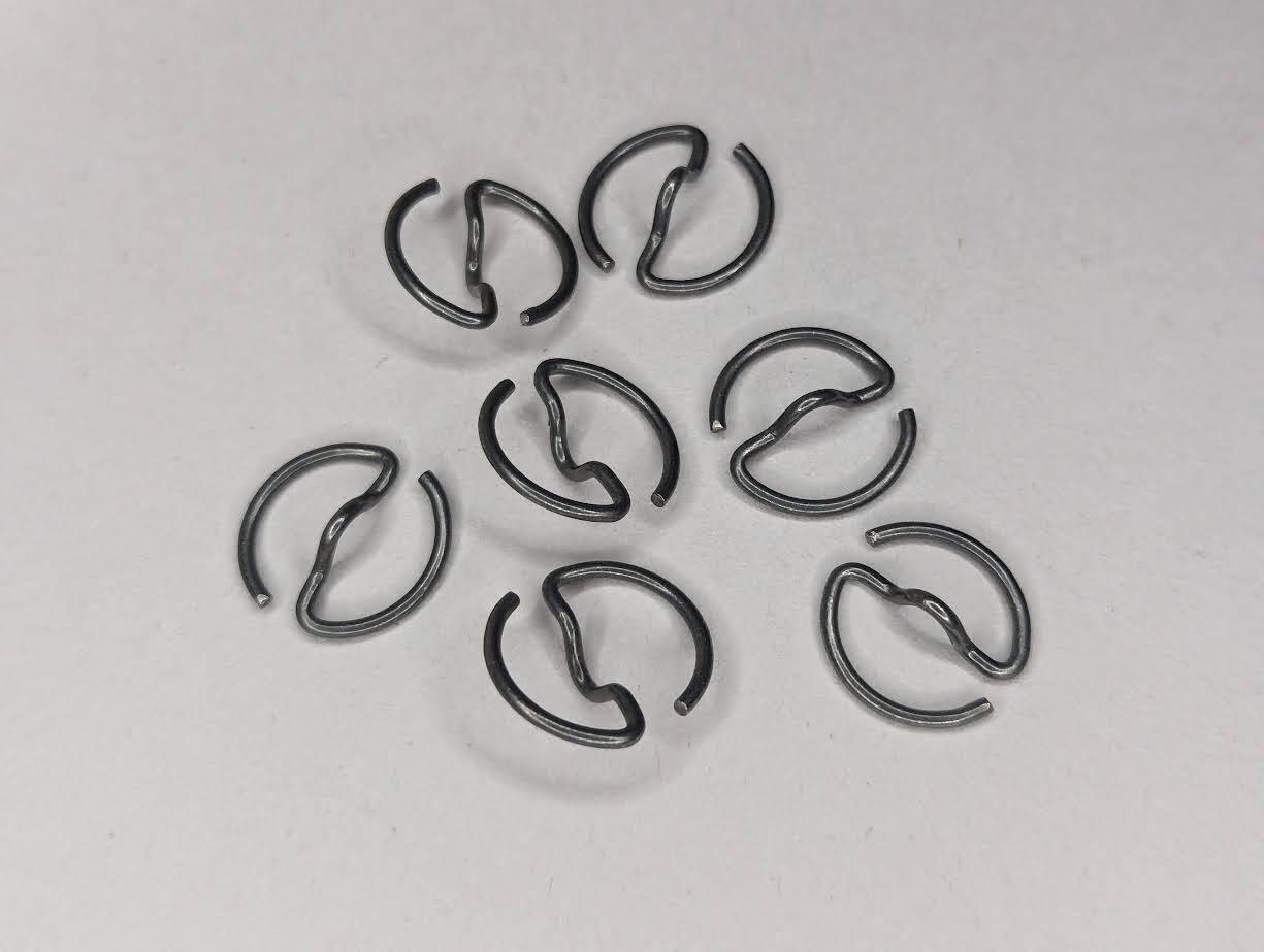 No Sew S Hooks for Shank Buttons & Crafts (Lot of 50) Alternative to Cotter Pins