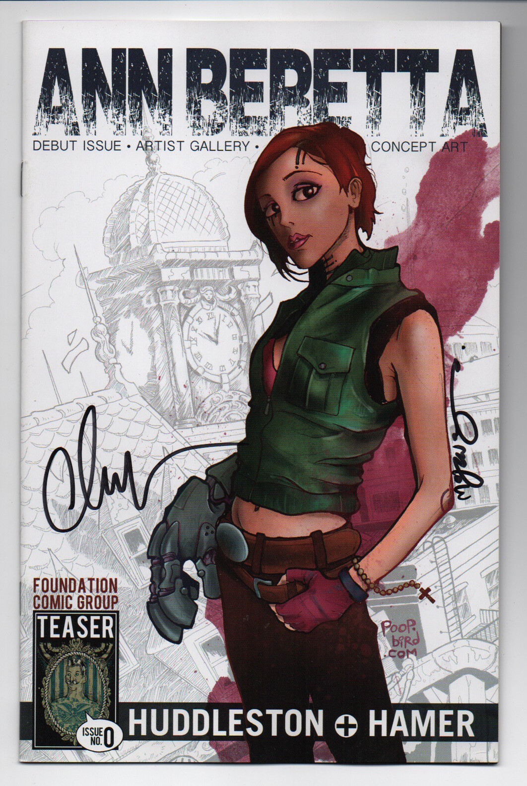 Ann Beretta #0 Debut Issue Artist Gallery Signed 2013 Foundation Comic Group Ann Beretta #0 Debut Issue Artist Gallery Signed 2013 Foundation Comic Group