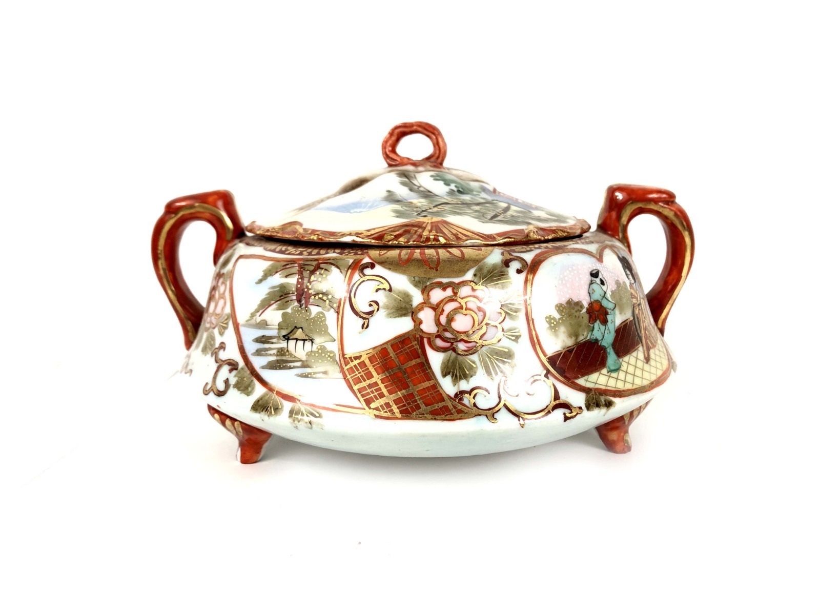 Kutani Antique Sugar Pot 8