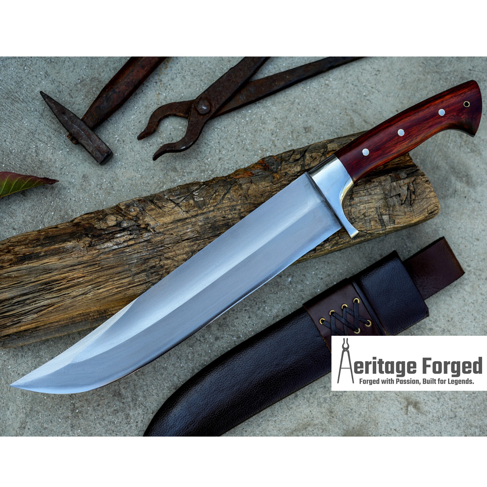 Hunting Bowie-13 inches Long Blade combat knife-Tactical-survival Bowie-Forged Hunting Bowie-13 inches Long Blade combat knife-Tactical-survival Bowie-Forged