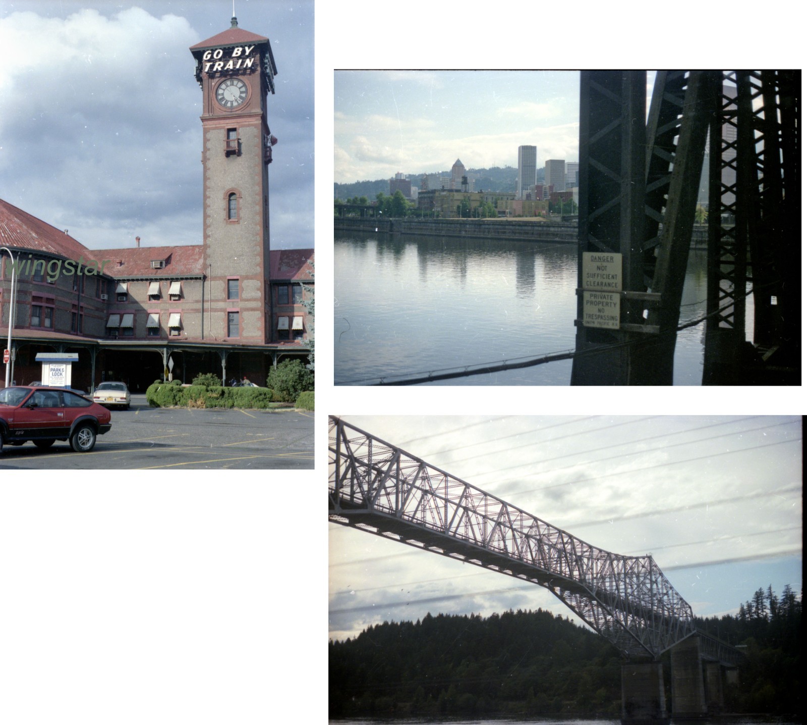 Vintage Portland Union Station Cars Go By Train Bridge of the Gods Negatives Vintage Portland Union Station Cars Go By Train Bridge of the Gods Negatives