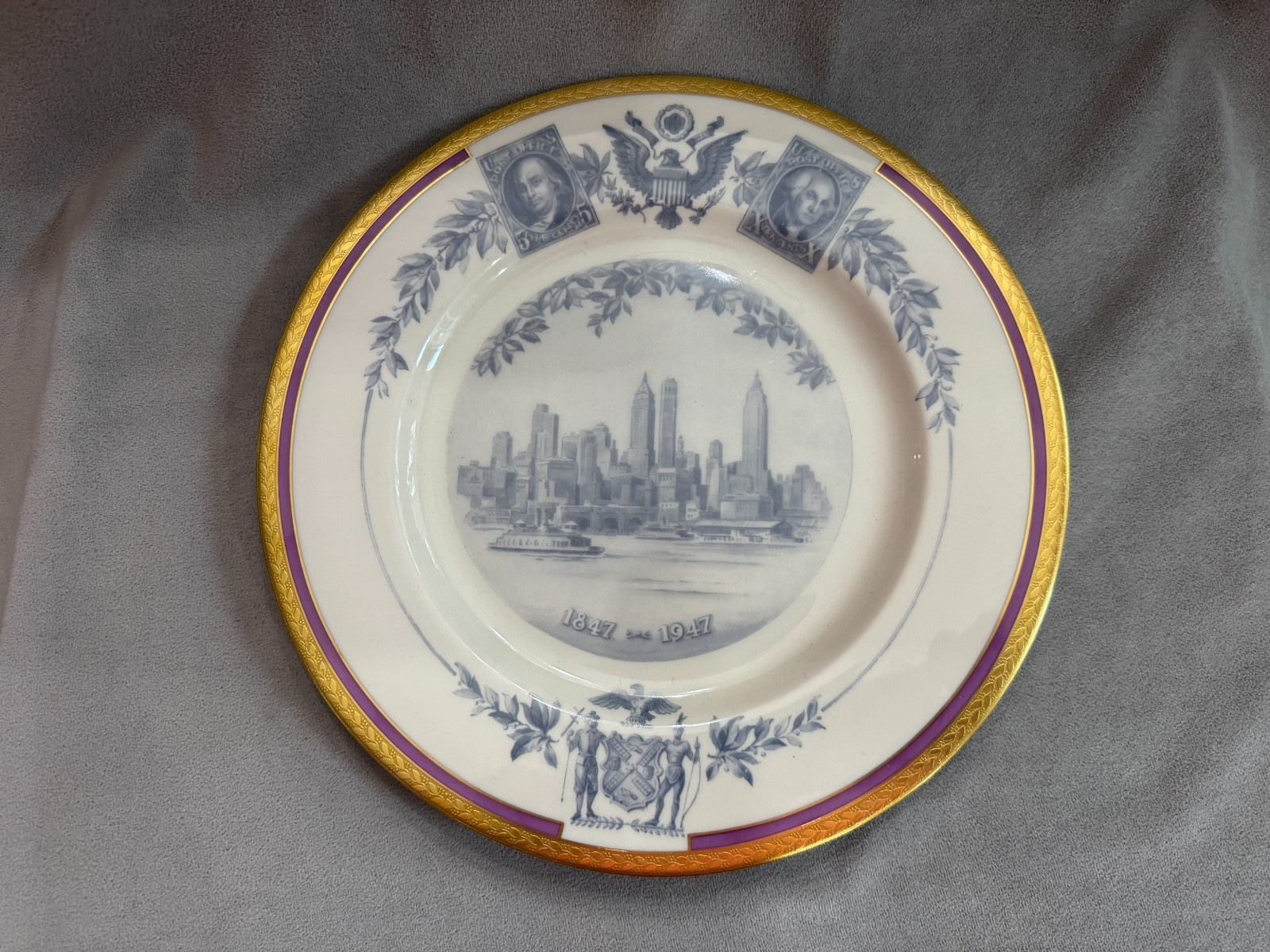 Rare 1847-1947 International Philatelic Exhibition New York, May 17–25, Plate Rare 1847-1947 International Philatelic Exhibition New York, May 17–25, Plate