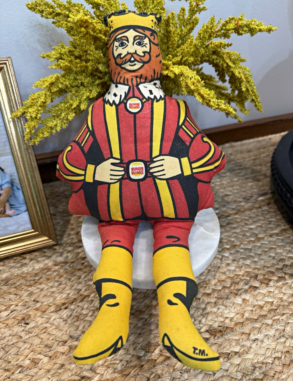 Vintage 1970s Burger King Advertising Character Plush Doll Made in USA