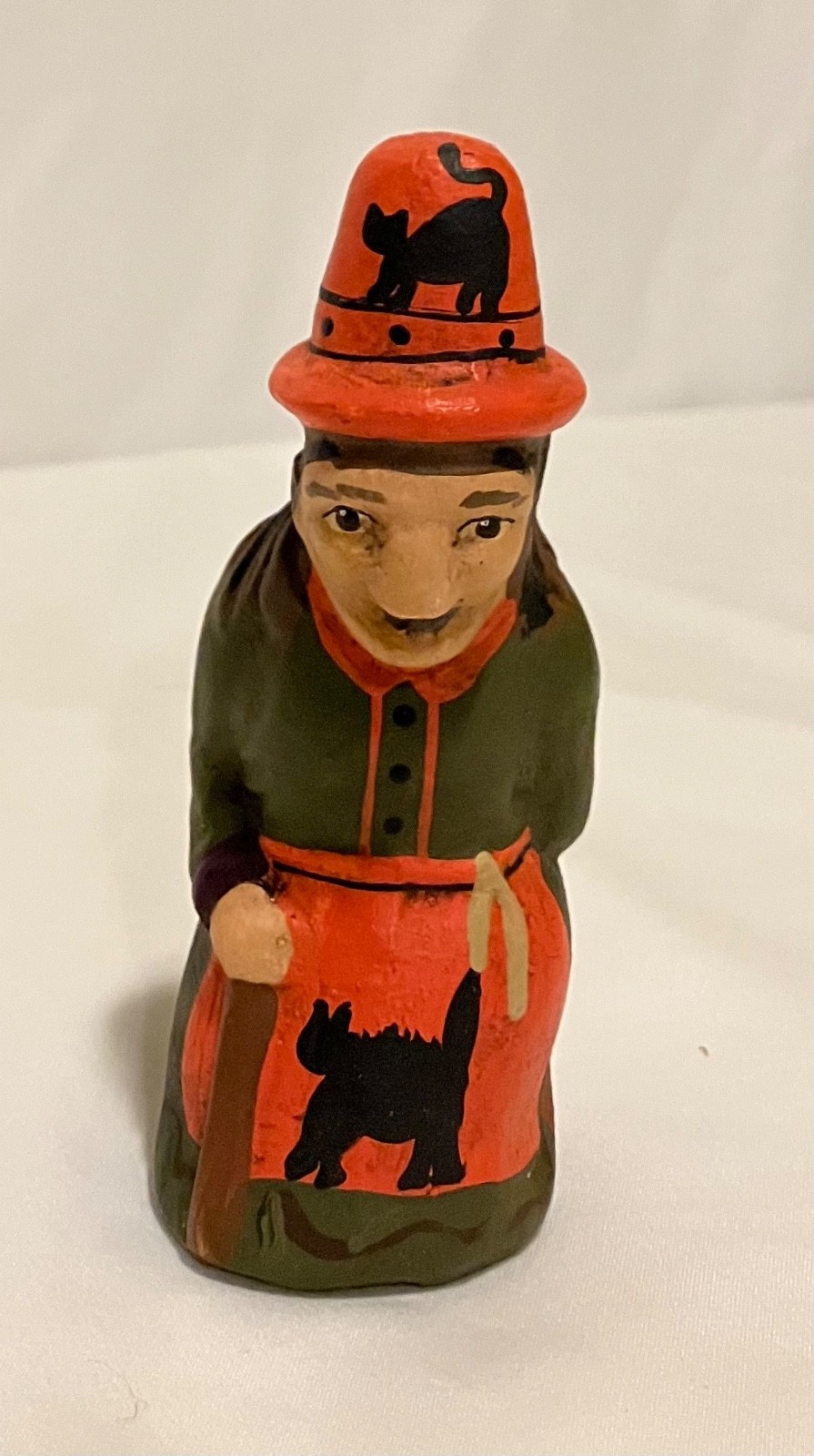 RARE Vintage Walnut Ridge Halloween Witch with Apron and Cats RARE Vintage Walnut Ridge Halloween Witch with Apron and Cats