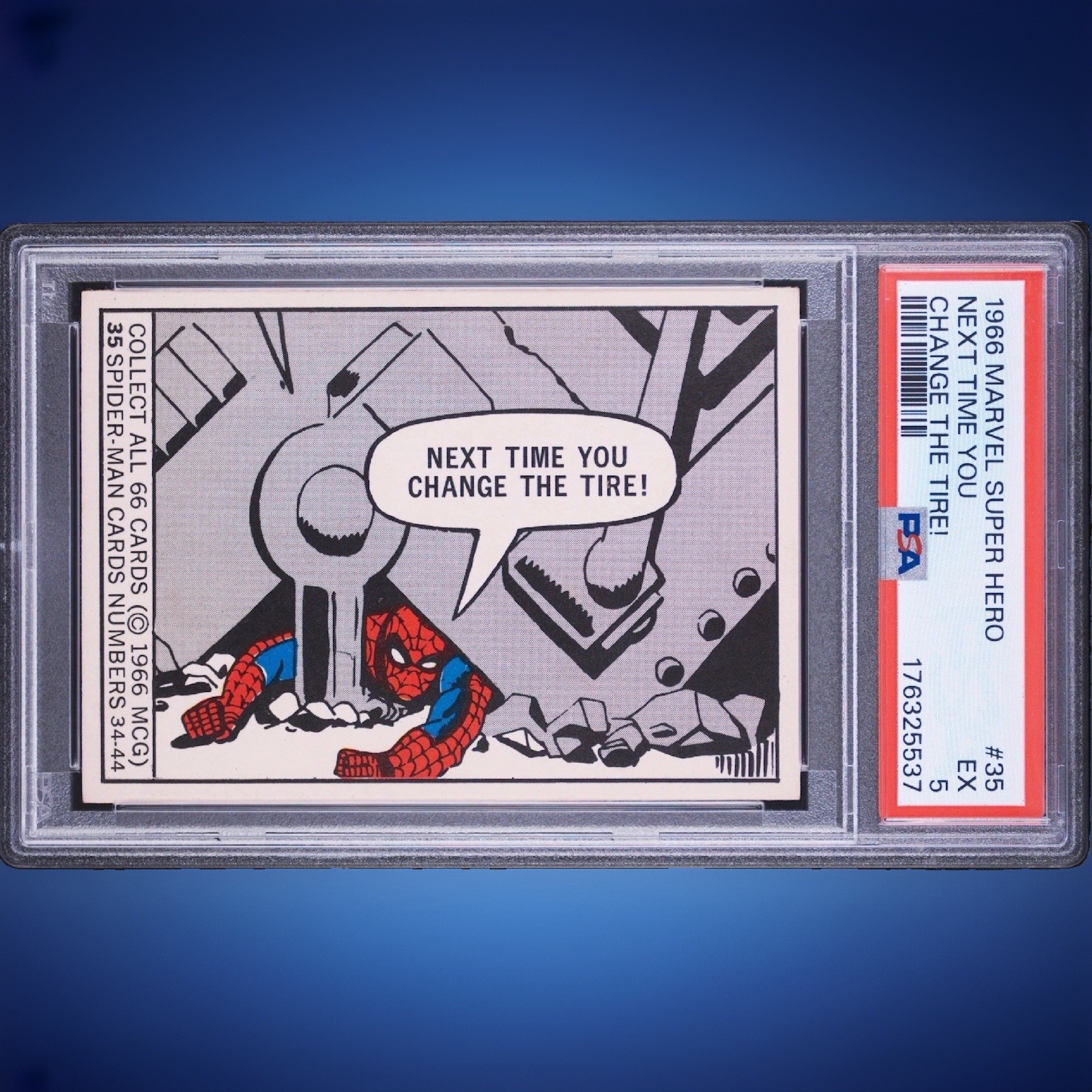 1966 Donruss Marvel Super Heroes Spider Man # 35 PSA 5 Ex. 1966 Donruss Marvel Super Heroes Spider Man # 35 PSA 5 Ex.