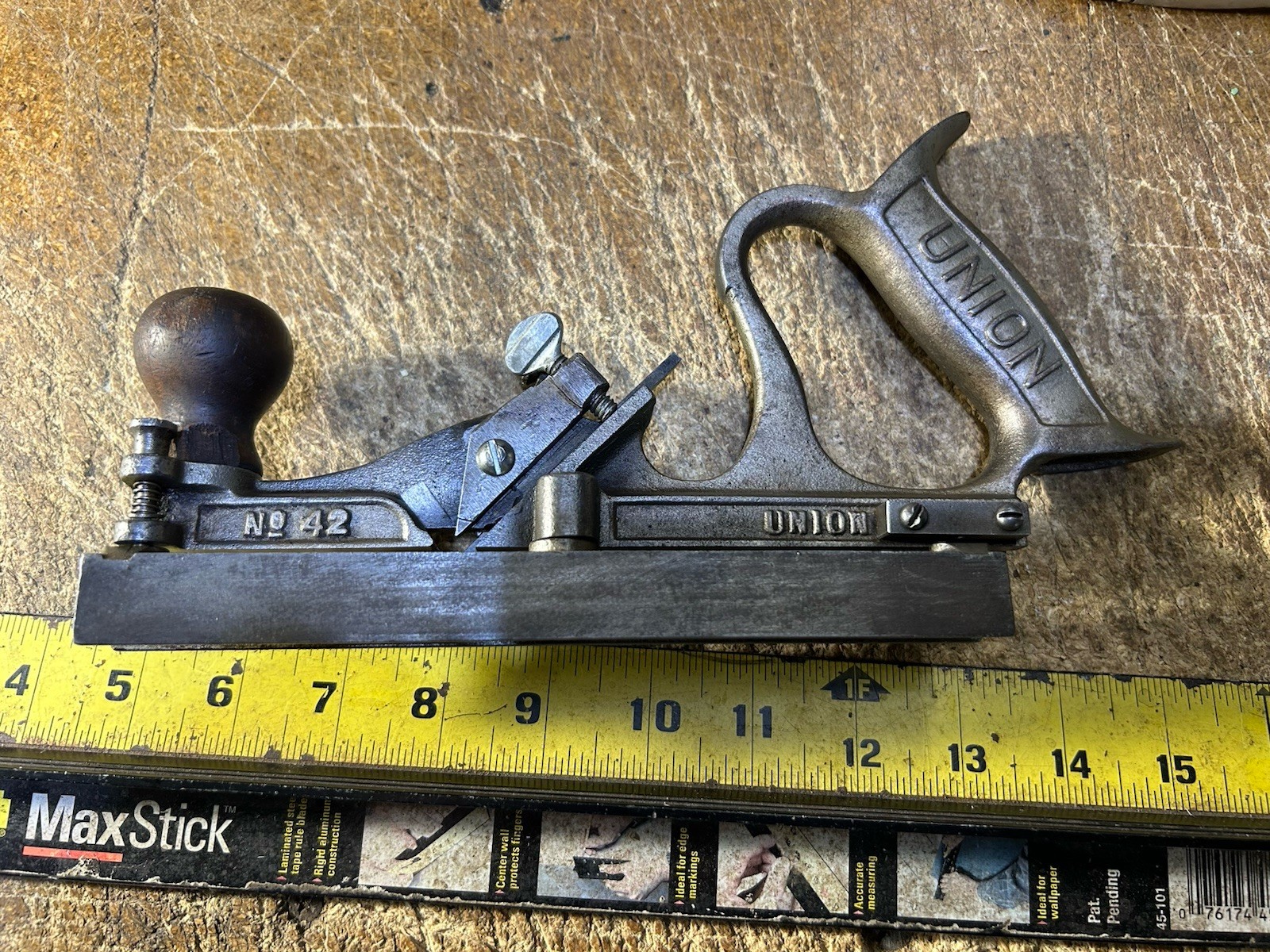 Vintage Union No. 42 Tongue & Groove Wood Plane Antique Made in the U.S.A.