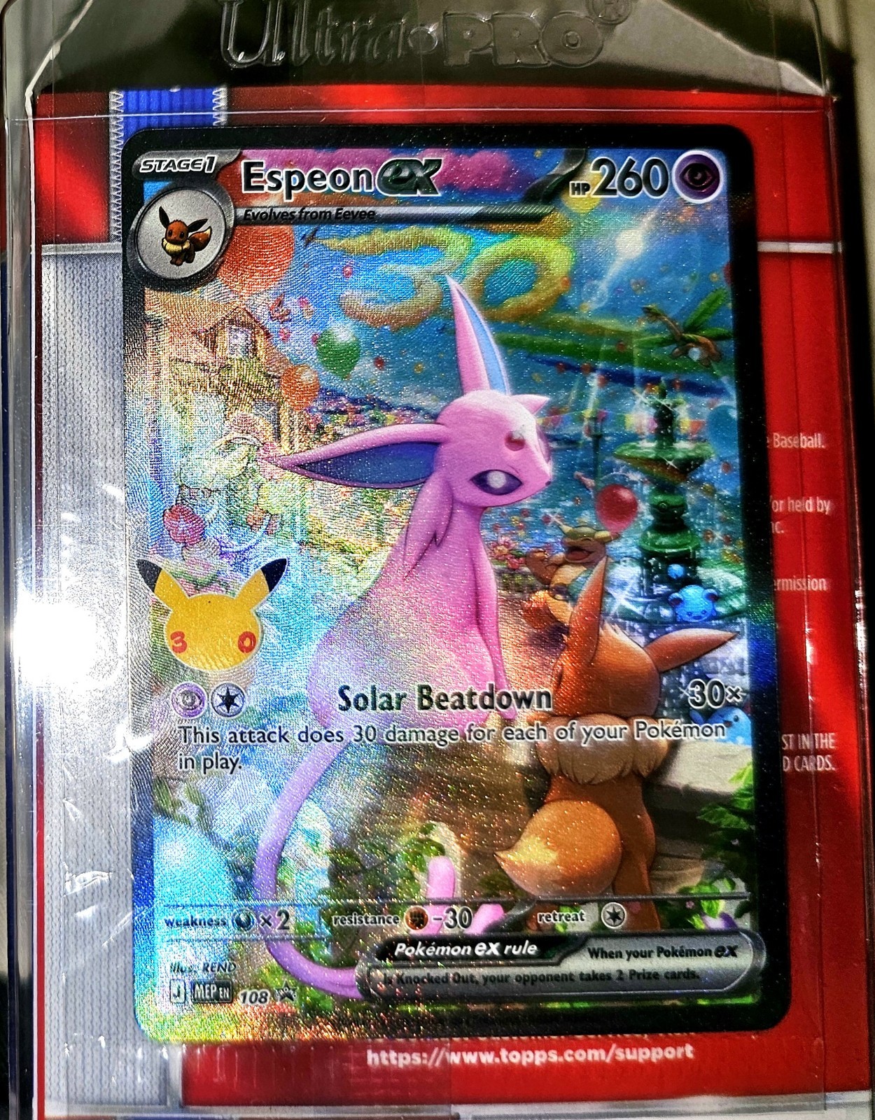 2026 Pokemon TCG English 30th MEP EN 108 Espeon ex Black Star Promo 2026 Pokemon TCG English 30th MEP EN 108 Espeon ex Black Star Promo