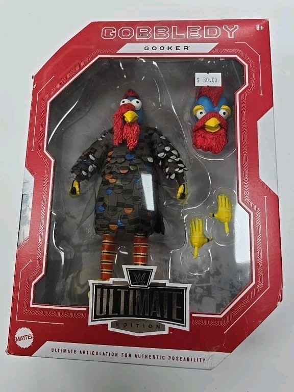 Mattel WWE Gobbledy Gooker Figure Boxed Original Unopened with Egg