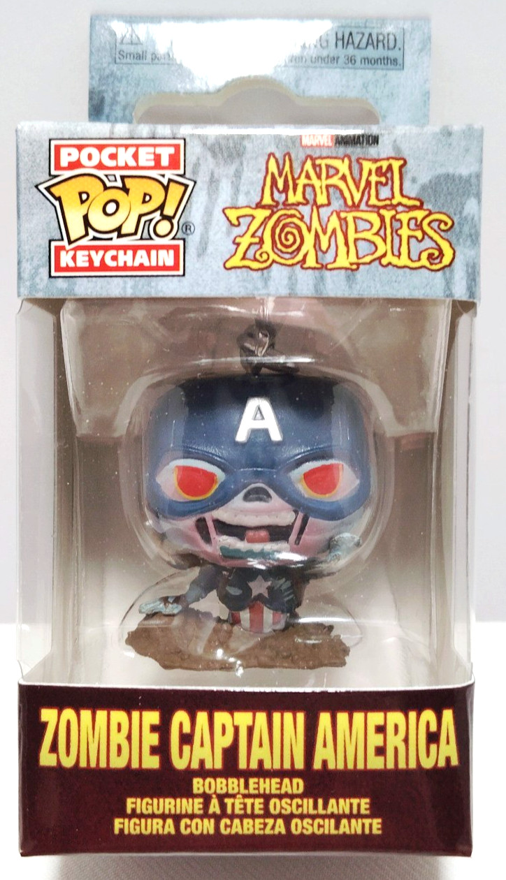 Funko Pocket Pop Keychain Zombie Captain America Marvel Zombies Collection New Funko Pocket Pop Keychain Zombie Captain America Marvel Zombies Collection New