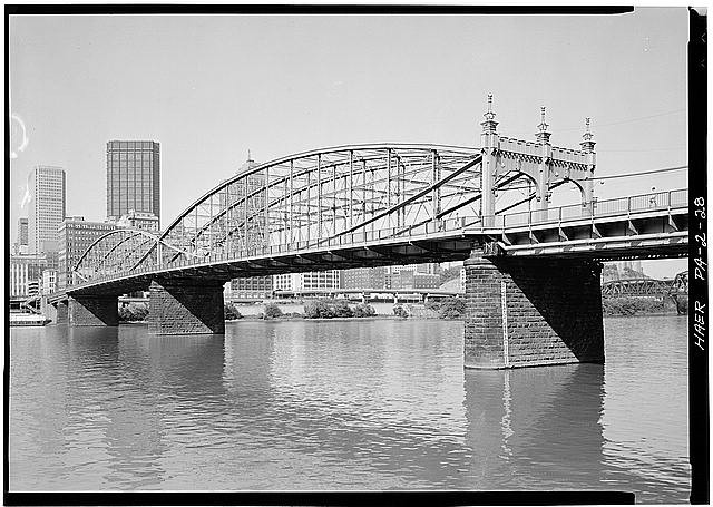 28. May 1974. GENERAL VIEW FROM SHORE, WEST OF ENTIRE BRIDGE. 1 through PA-2-28