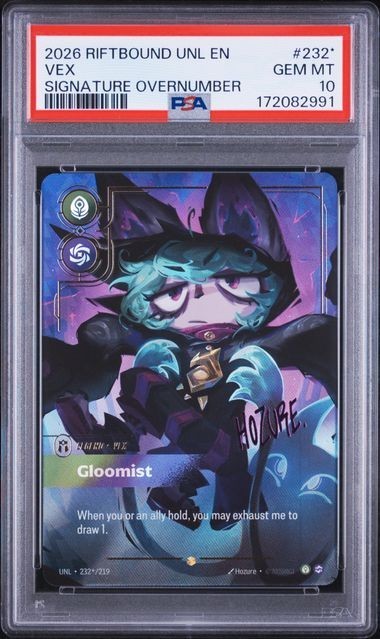 2026 RIFTBOUND: LEAGUE OF LEGENDS UNL-UNLEASHED #232* VEX - GLOOMIST PSA 10