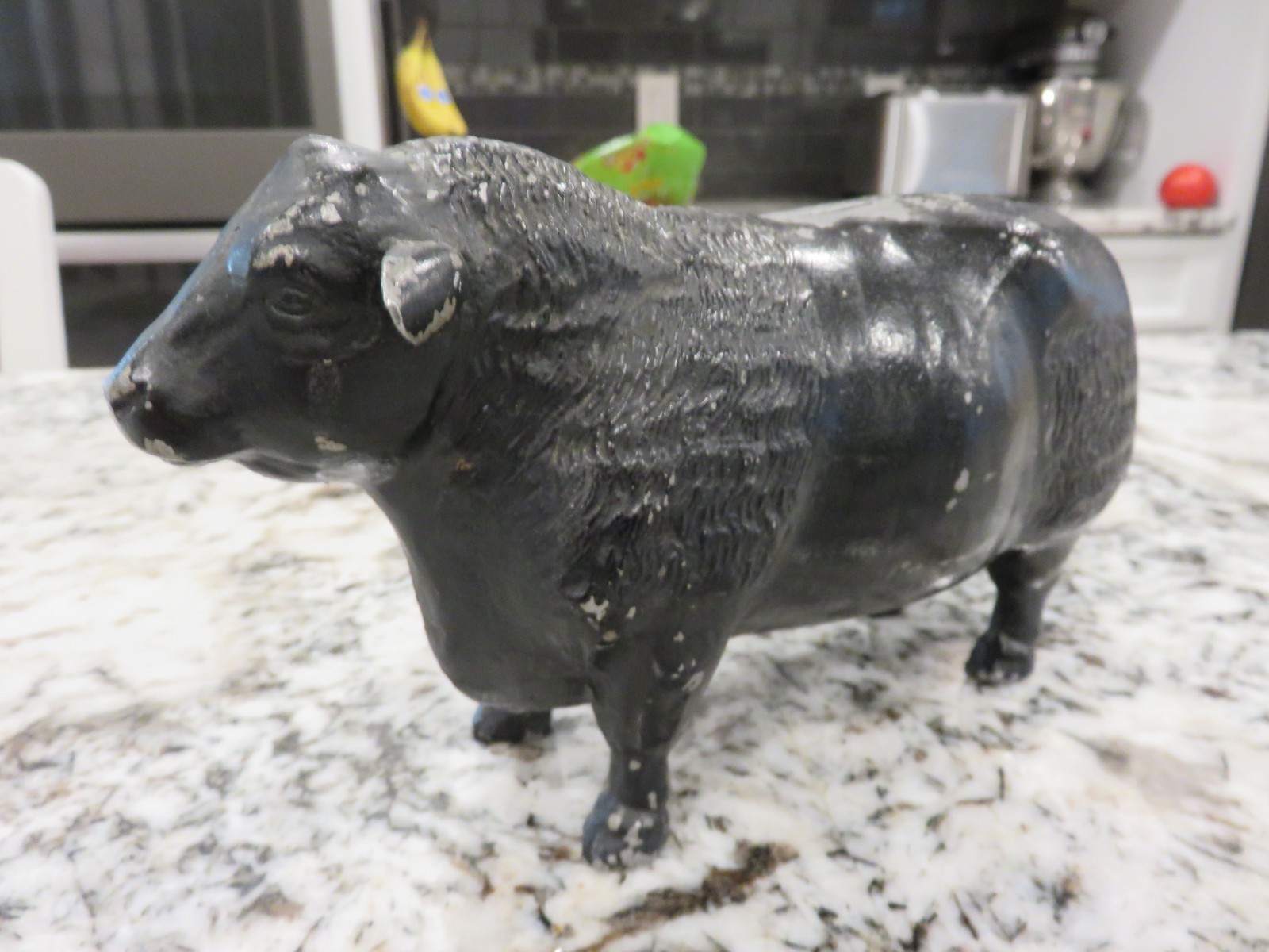 VTG 1954 Virginia Metal Crafters Black Angus Bull Cast Aluminum Still Coin Bank VTG 1954 Virginia Metal Crafters Black Angus Bull Cast Aluminum Still Coin Bank