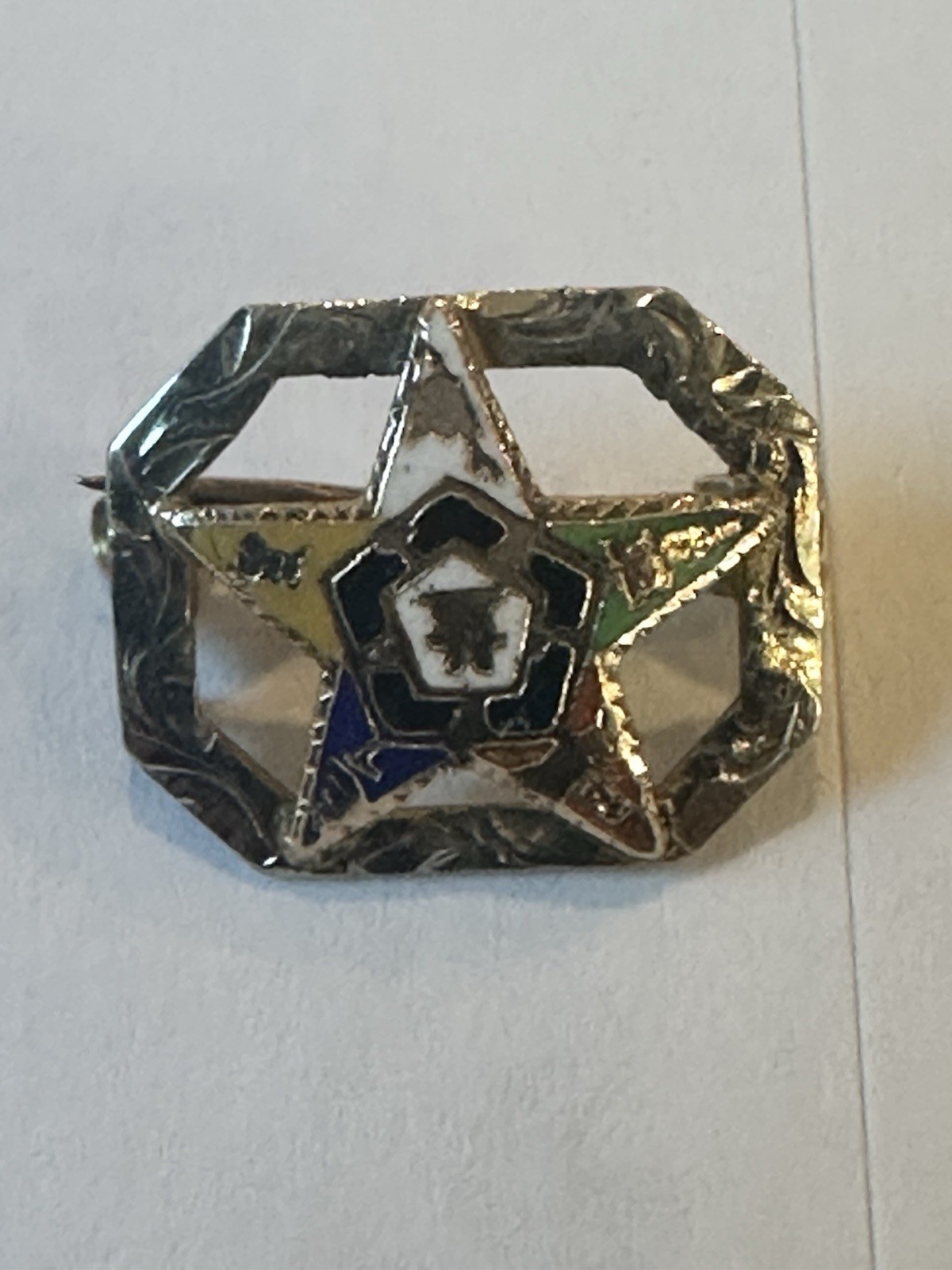 Vintage 10K Gold Order of the Eastern Star OES Past Matron Pin Octagon Vintage 10K Gold Order of the Eastern Star OES Past Matron Pin Octagon
