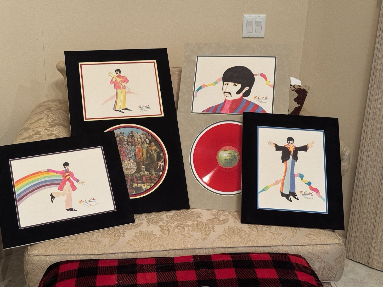 Ron Campbell 4 Beatles Original Signed Beatles Art Drawings Reduced From $8500 Ron Campbell 4 Beatles Original Signed Beatles Art Drawings Reduced From $8500