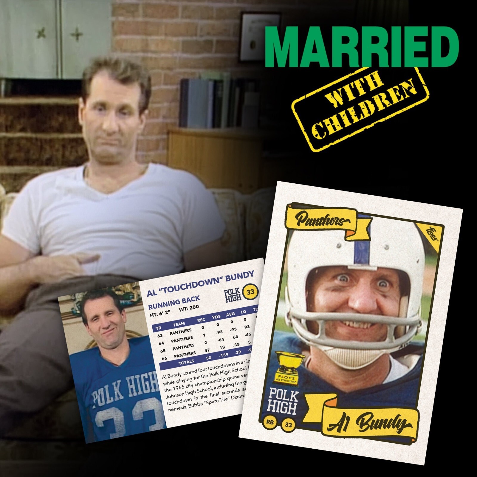 Rare AL BUNDY Football Card - Polk High School Panthers All Star Football Card Rare AL BUNDY Football Card - Polk High School Panthers All Star Football Card
