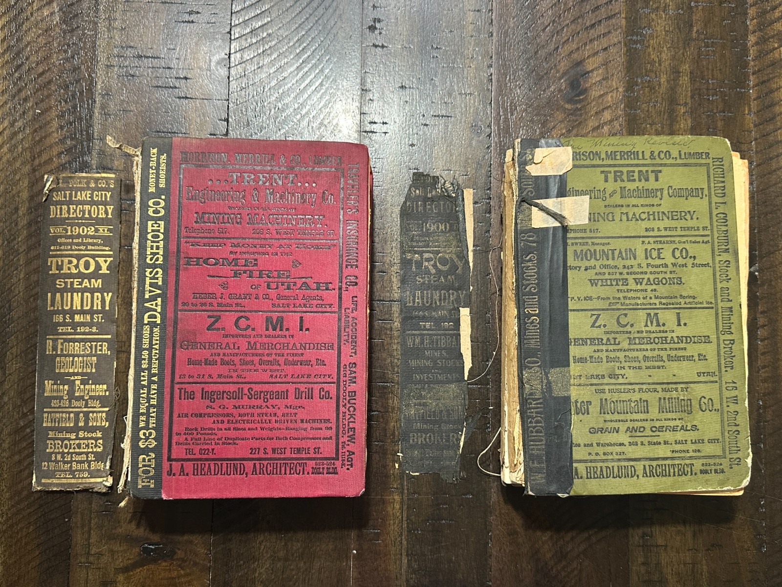 1900 & 1902 Salt Lake City Utah city directory - great ads  need some conserving