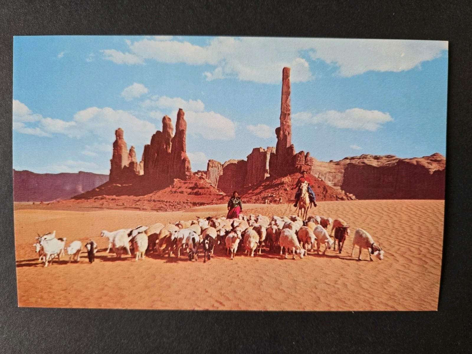 Navajo Women and Sheep Monument Valley Arizona Utah Vintage Postcard Navajo Women and Sheep Monument Valley Arizona Utah Vintage Postcard