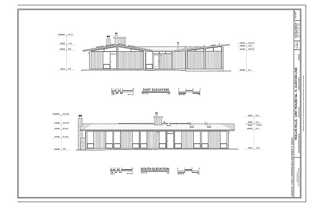 Photo:Hollin Hills Alexandria VA 1950s Custom House Elevations Unit 7L