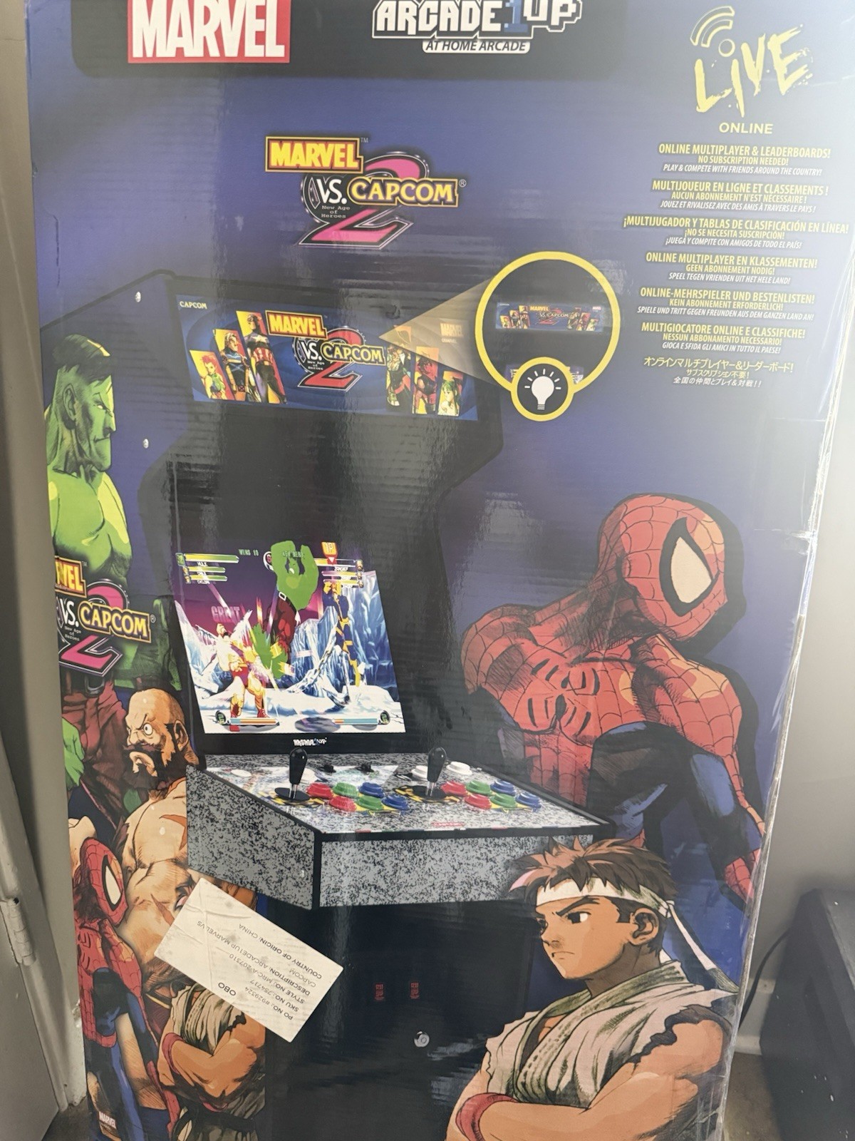 Arcade1Up Marvel vs Capcom 2 Arcade Machine NEW SEALED WiFi Online Play 8 Games
