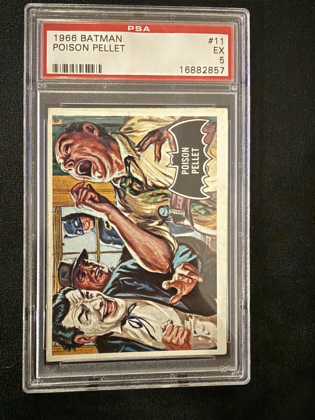 1966 TOPPS BATMAN #11 POISON PELLET VINTAGE  GRADED  PSA 5