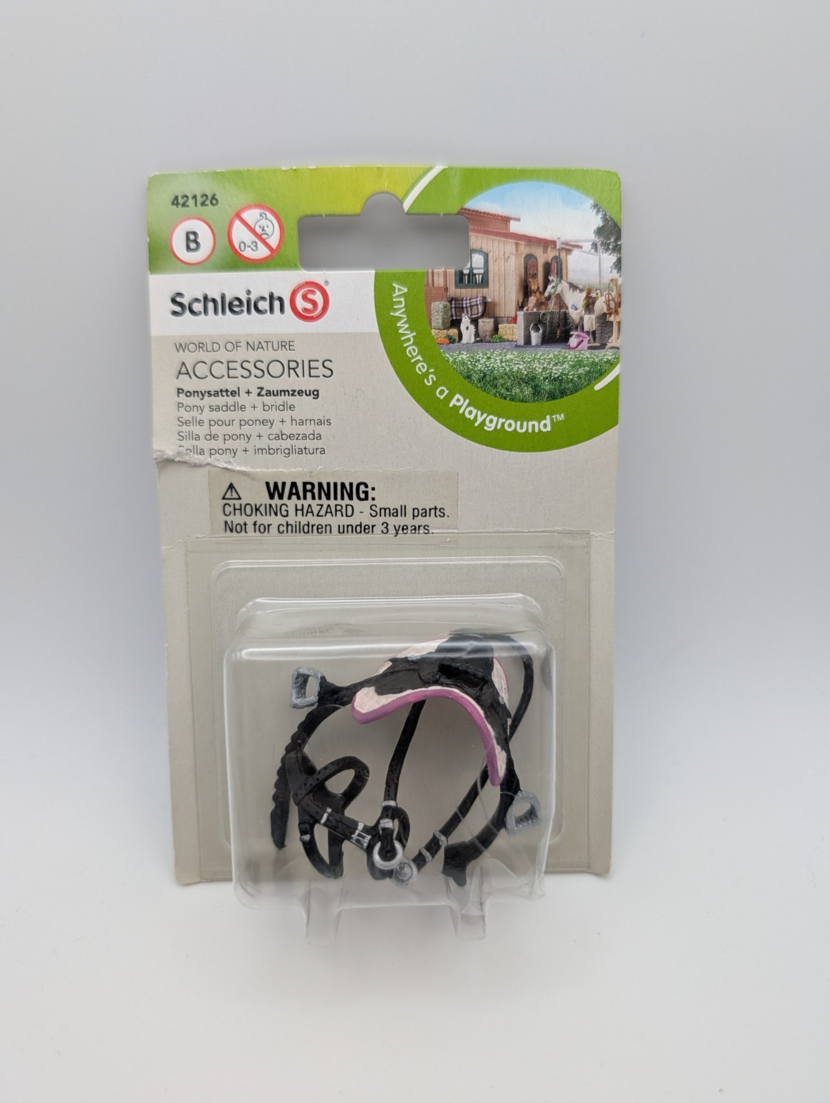 SCHLEICH 42126 Accessories - Horse Pony Saddle & Bridle NEW SCHLEICH 42126 Accessories - Horse Pony Saddle & Bridle NEW