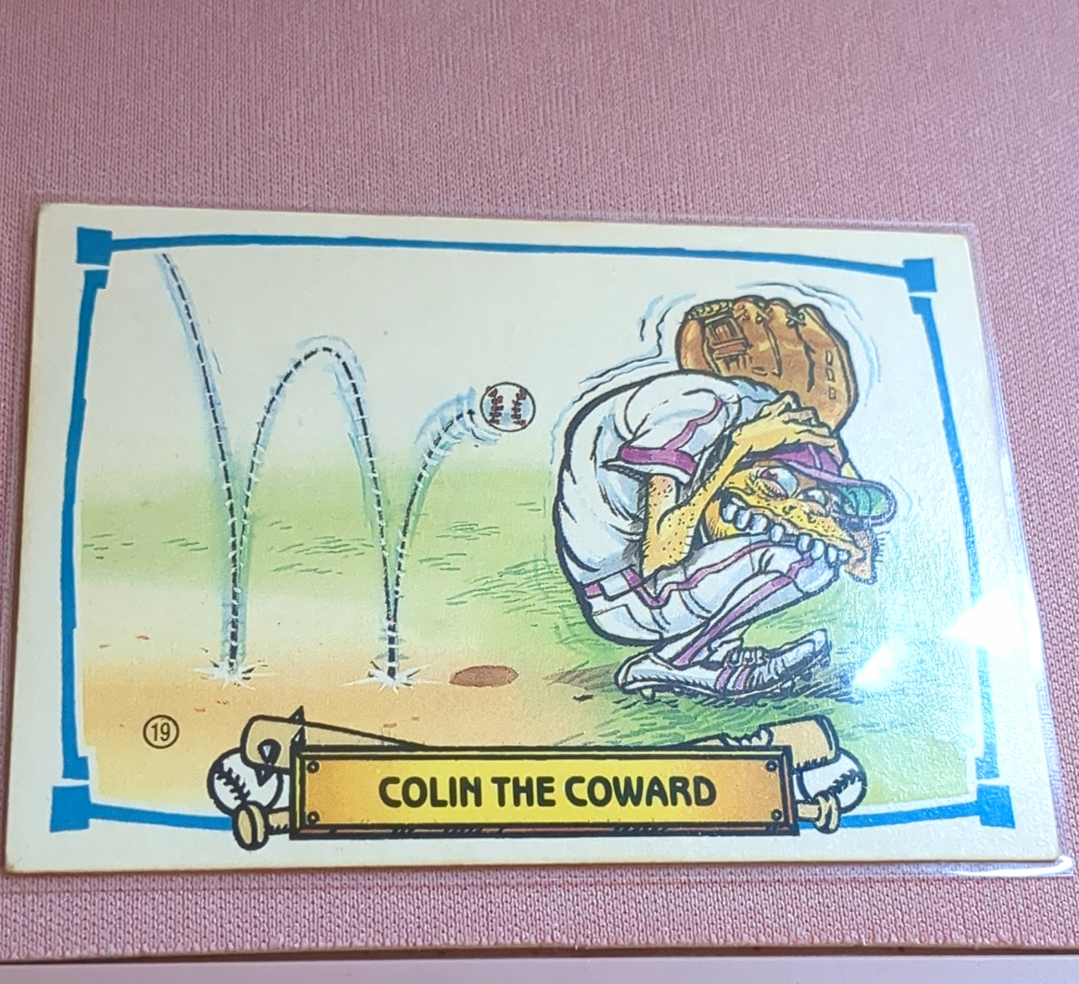 Topps 1986 Garbage Pail Kids Non-Sport Card #19 Colin the Coward English