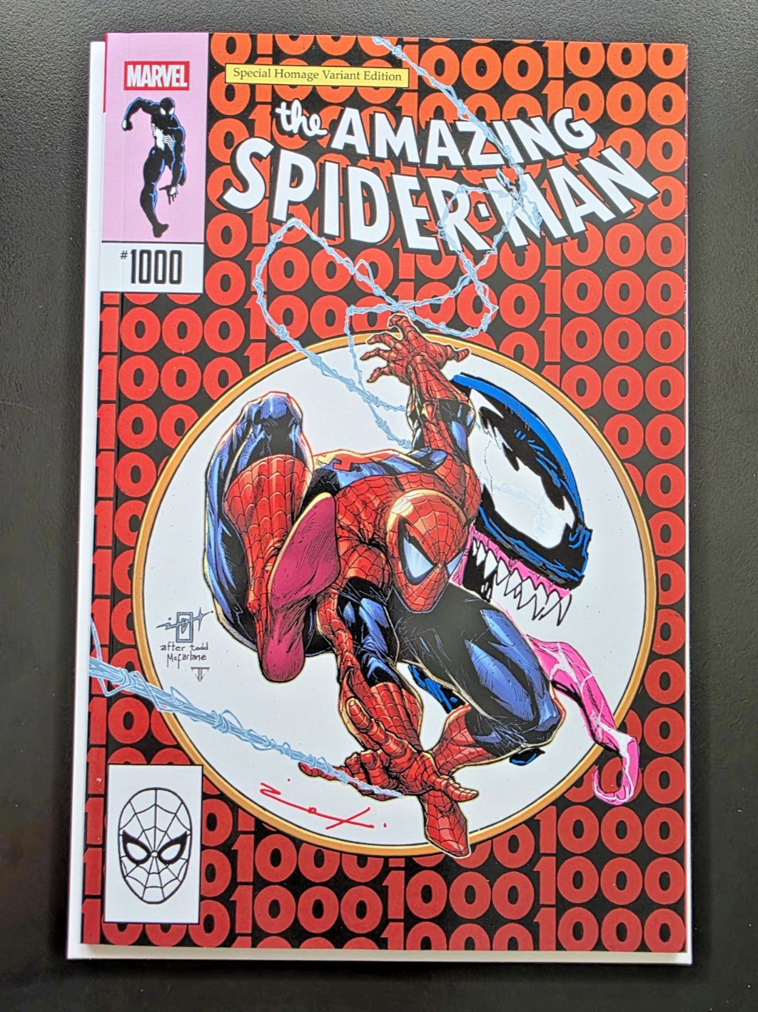Amazing Spider-Man 1000 NYCC Exclusive Uribe ASM 300 Homage Venom Remark/Signed