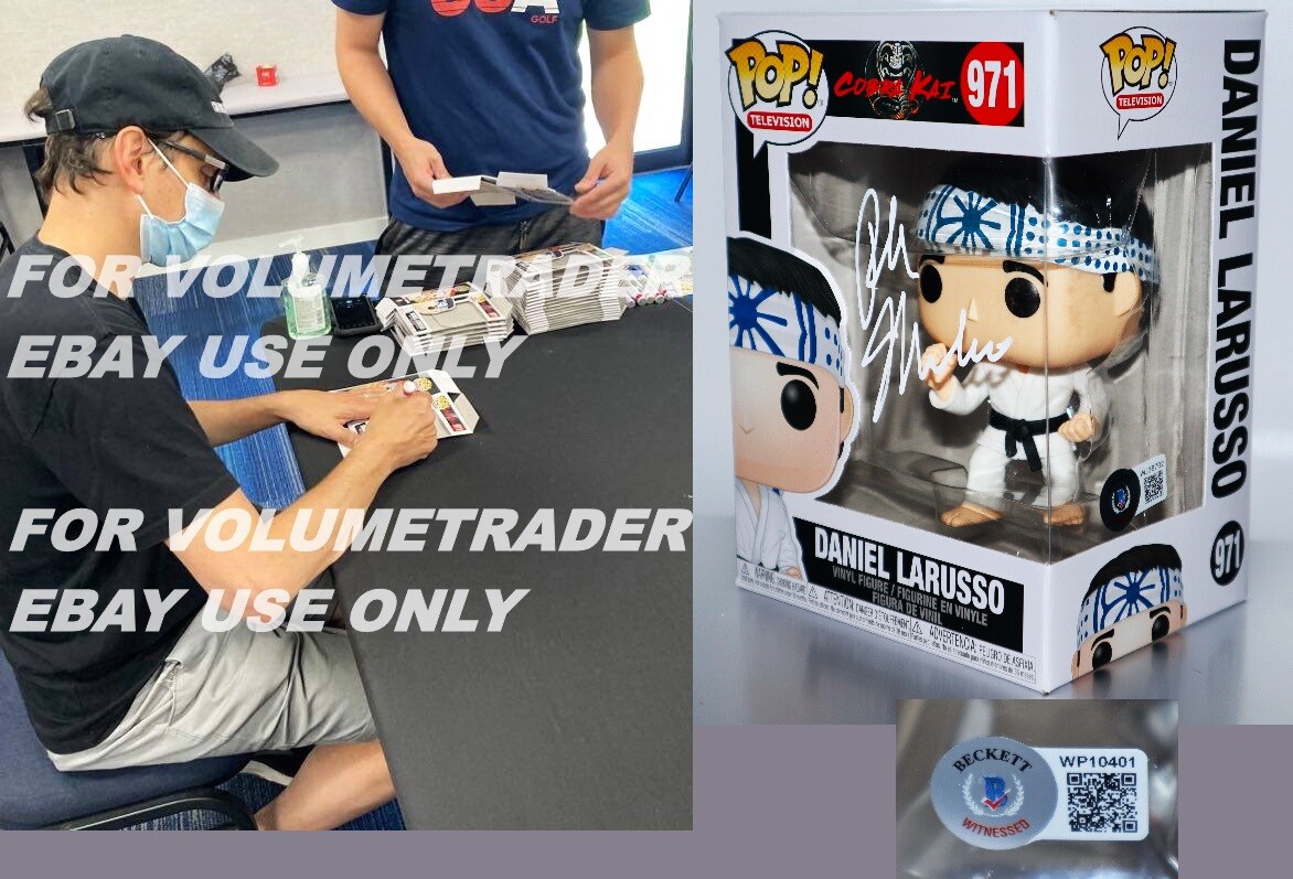⭐ Ralph Macchio Signed Cobra Kai Karate Kid Daniel LaRusso Funko Pop Beckett PSA