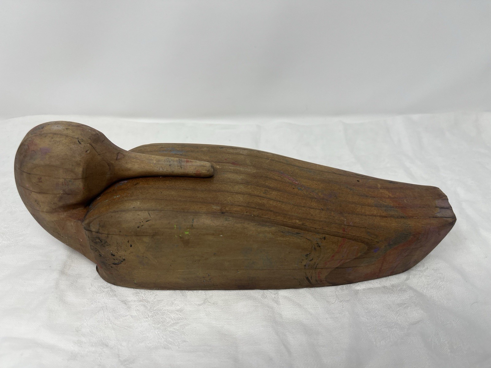 Vintage Hand-Carved Wood Duck Trinket Box Distressed Rustic Artisan Vintage Hand-Carved Wood Duck Trinket Box Distressed Rustic Artisan