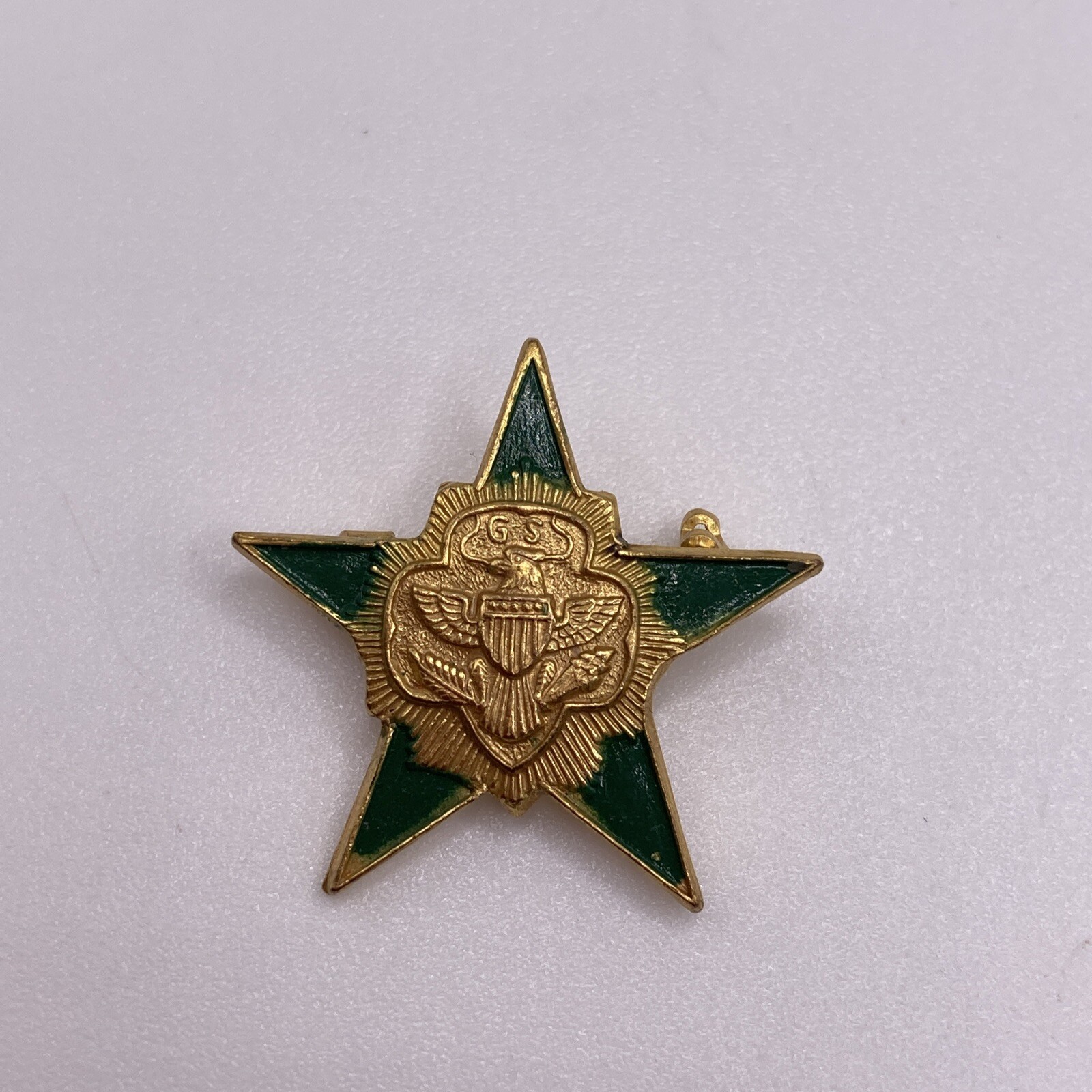 vtg 1950's Girl Scout 5 FIVE POINT STAR SENIOR PIN Official Uniform Award 