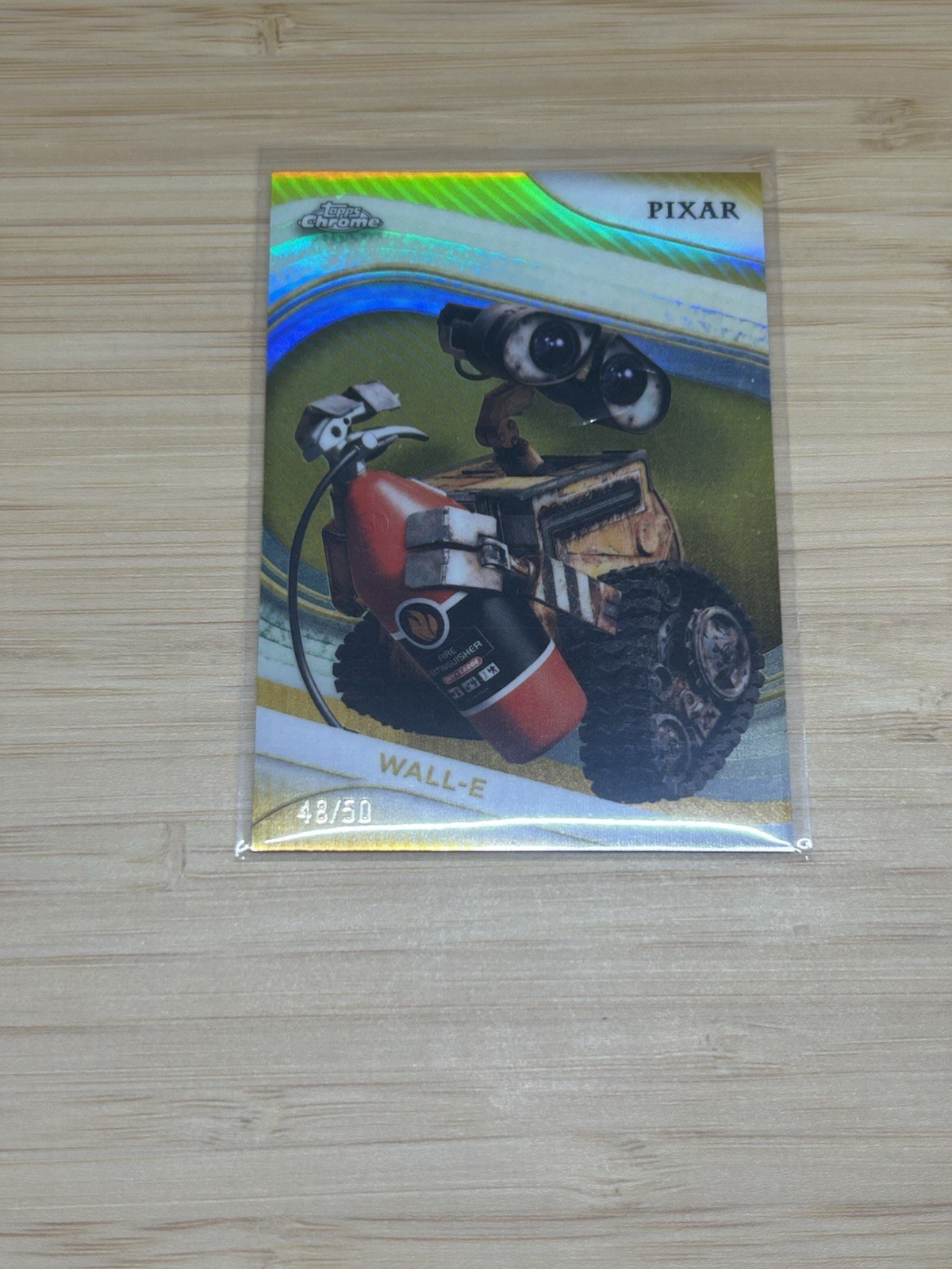 2025 TOPPS CHROME DISNEY GOLD REFRACTOR #68 WALL-E /50 2025 TOPPS CHROME DISNEY GOLD REFRACTOR #68 WALL-E /50