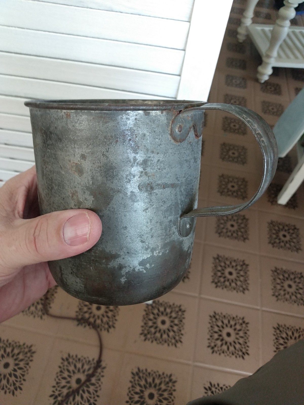 US Indian Wars Government Issued 1880's Tin Cup Mug Stamped M N G Michigan RARE US Indian Wars Government Issued 1880's Tin Cup Mug Stamped M N G Michigan RARE